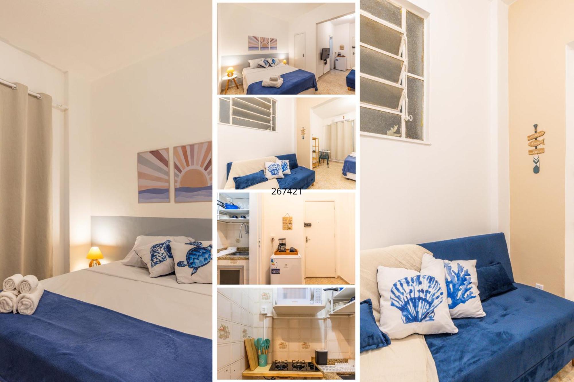 No Leme Copacabana Com Cama Queen, Ar Split, Wifi, Tvsmart, Portaria 24 E 400m Da * Rio de Janeiro